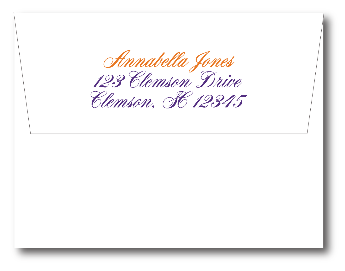 Clemson Tigers Collegiate Scallop Border Stationery Set