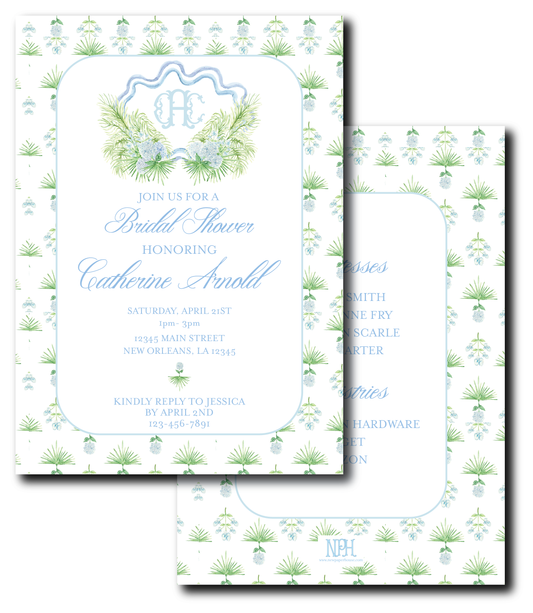 Coastal Elegance Bridal Shower Invitation