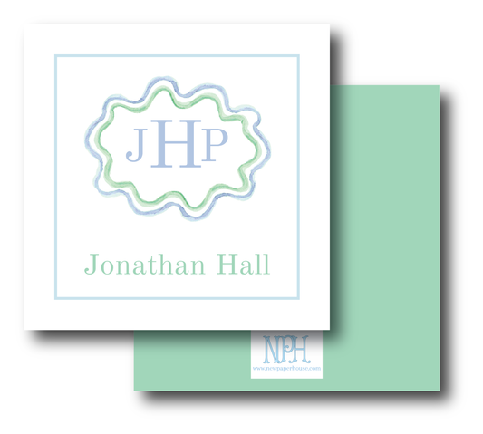 Blue Green Frame Initial Enclosure Card