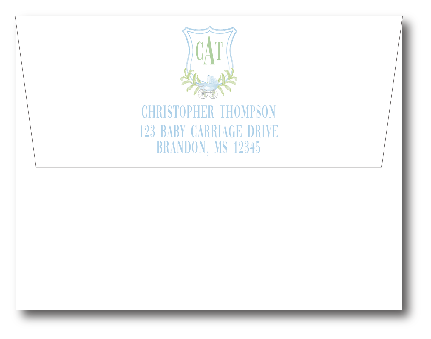 Blue Carriage Crest Stationery Set