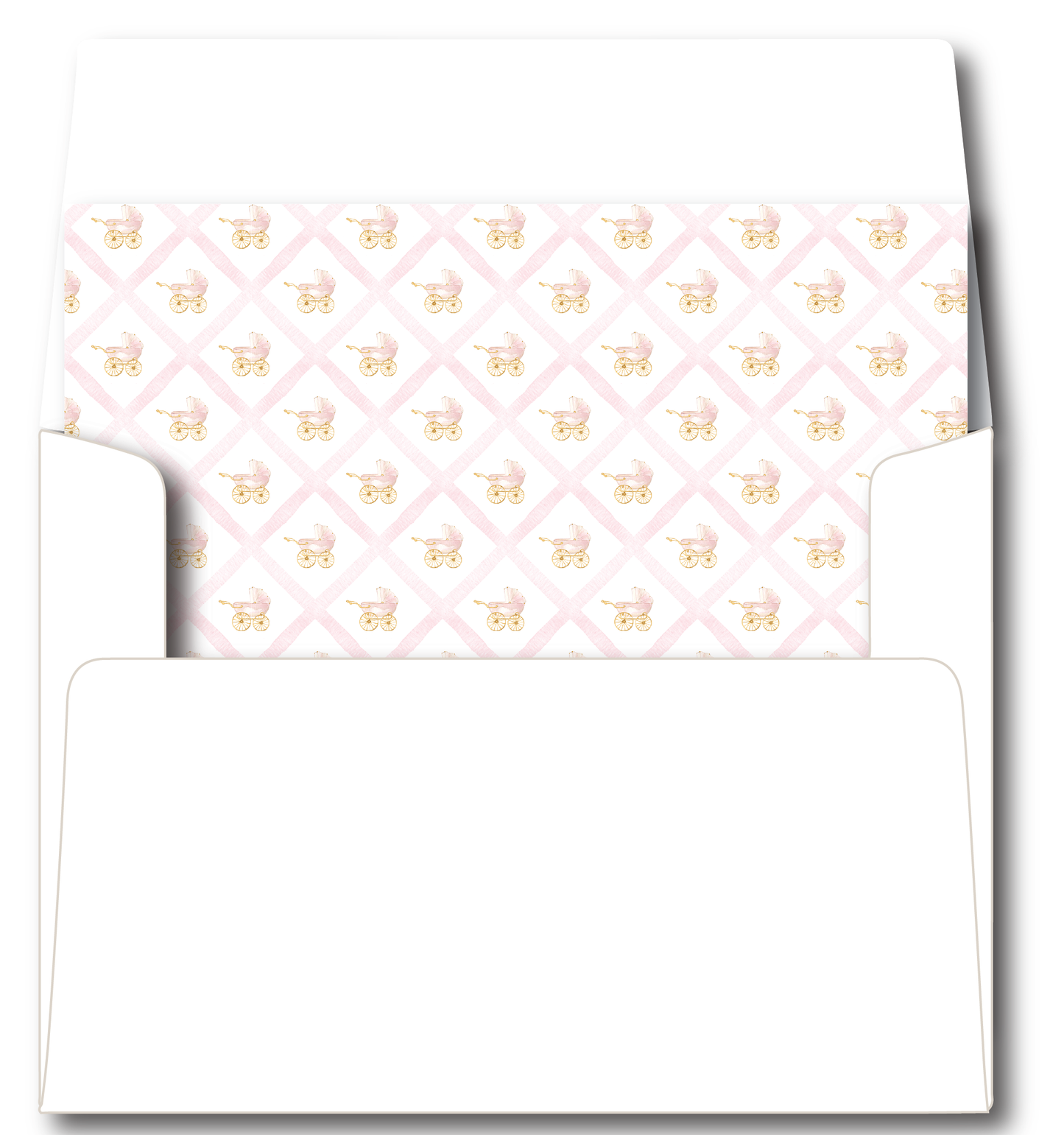 Pink Carriage Crest Stationery Set