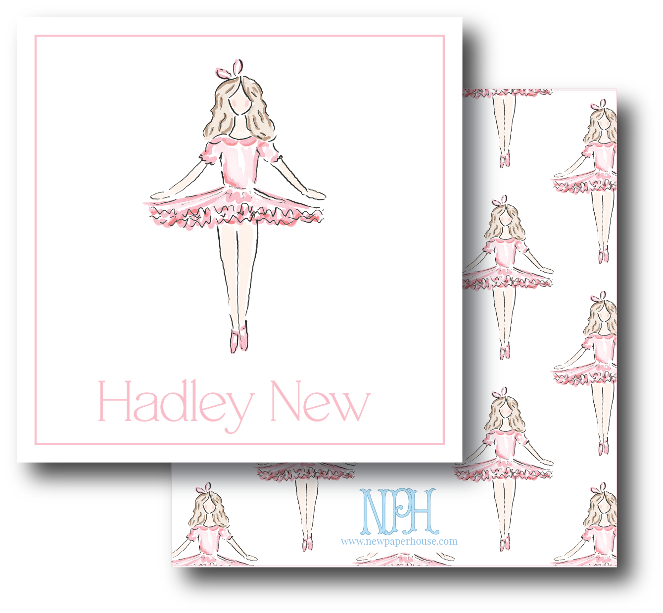 Ballerina Girl Enclosure Card