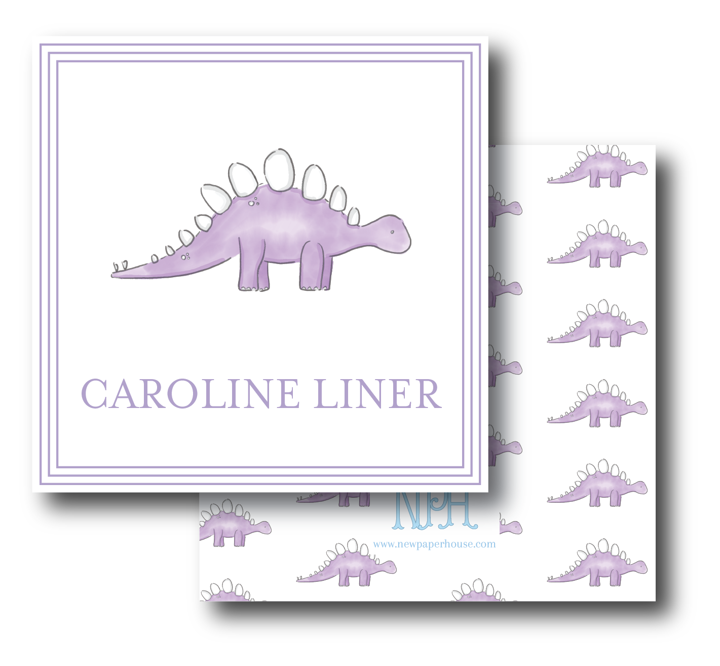 Purple Dinosaur Enclosure Card