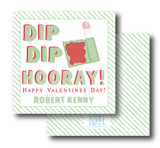 Dip Dip Hooray Red Valentine's Enclosure Card