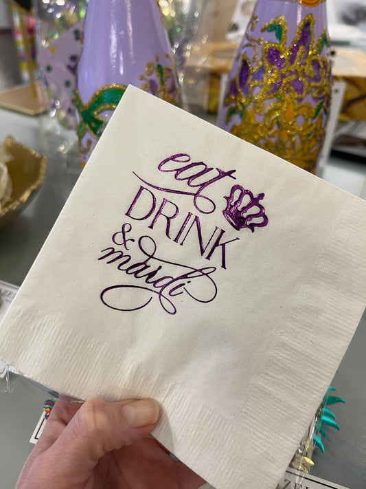 Eat Drink & Mardi Napkins