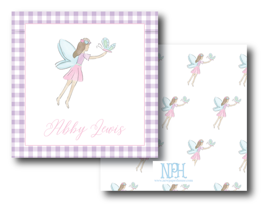 Fairy Gingham Enclosure Card