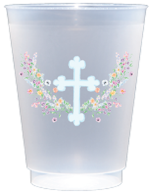 Floral Cross Cups