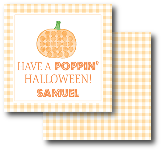 Have a Poppin' Halloween Orange Enclosure Card