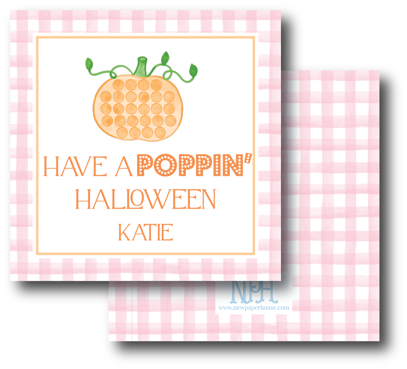 Have a Poppin' Halloween - Pink-  Enclosure Card