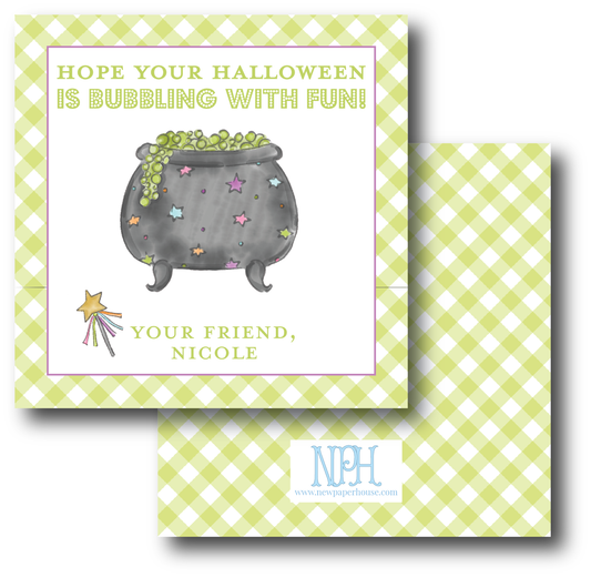 Bubbling With Fun Halloween  (Green) Enclosure Card