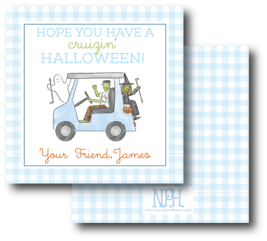 Cruisin' Halloween Blue Enclosure Card