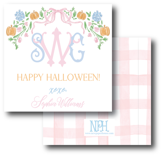 Floral Pumpkin Wreath Enclosure Card