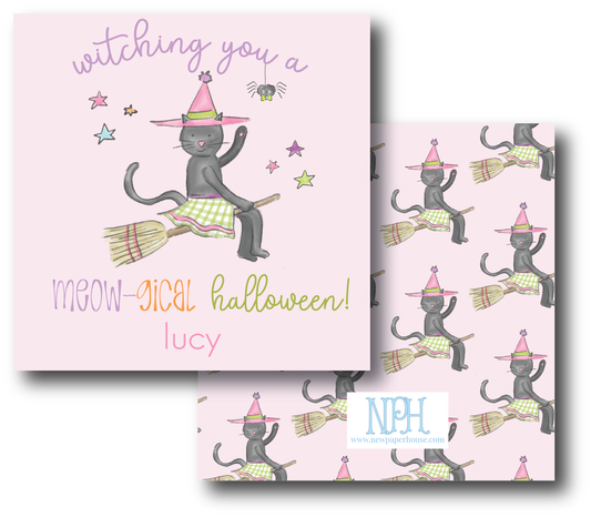 Meow-gical Halloween Enclosure Card