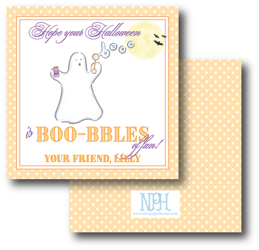 Boo-Bles Ghost Halloween Enclosure Card