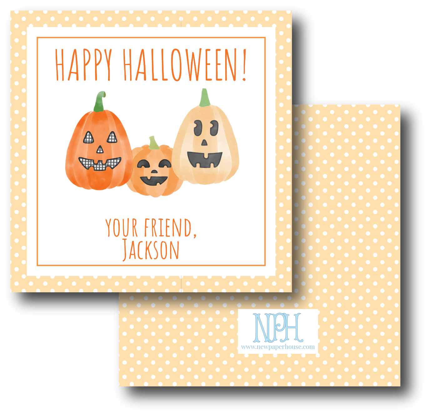 Jack - O - Lanterns Halloween Enclosure Card