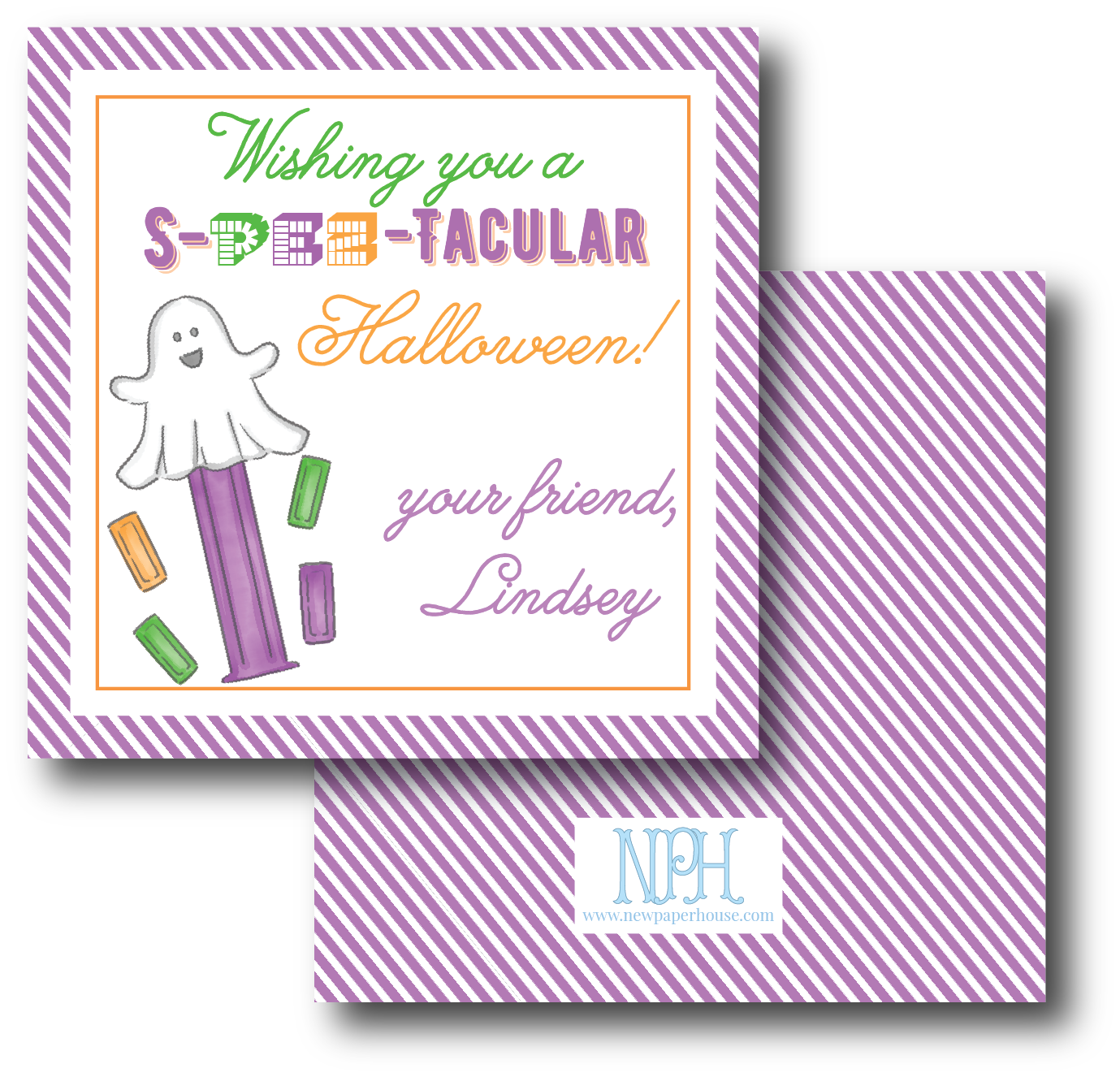 S-PEZ-Tacular Ghost Halloween Enclosure Card