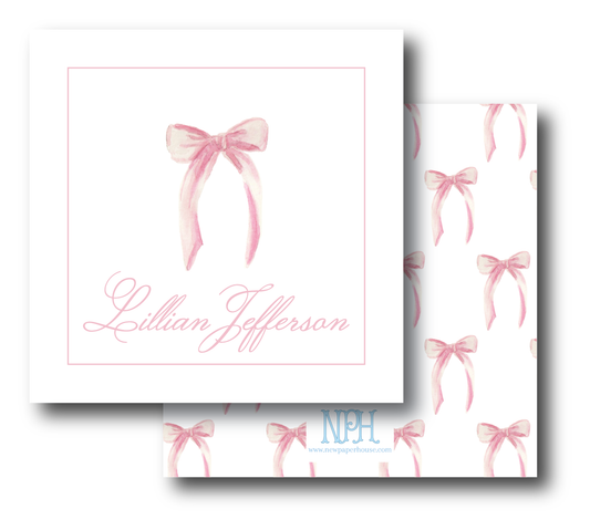 Heirloom Pink Bow Enclosure Card