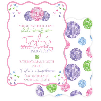 Swiftie Disco Ball Invitation