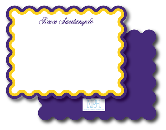 LSU Tigers - Collegiate Scallop Border Stationery Set