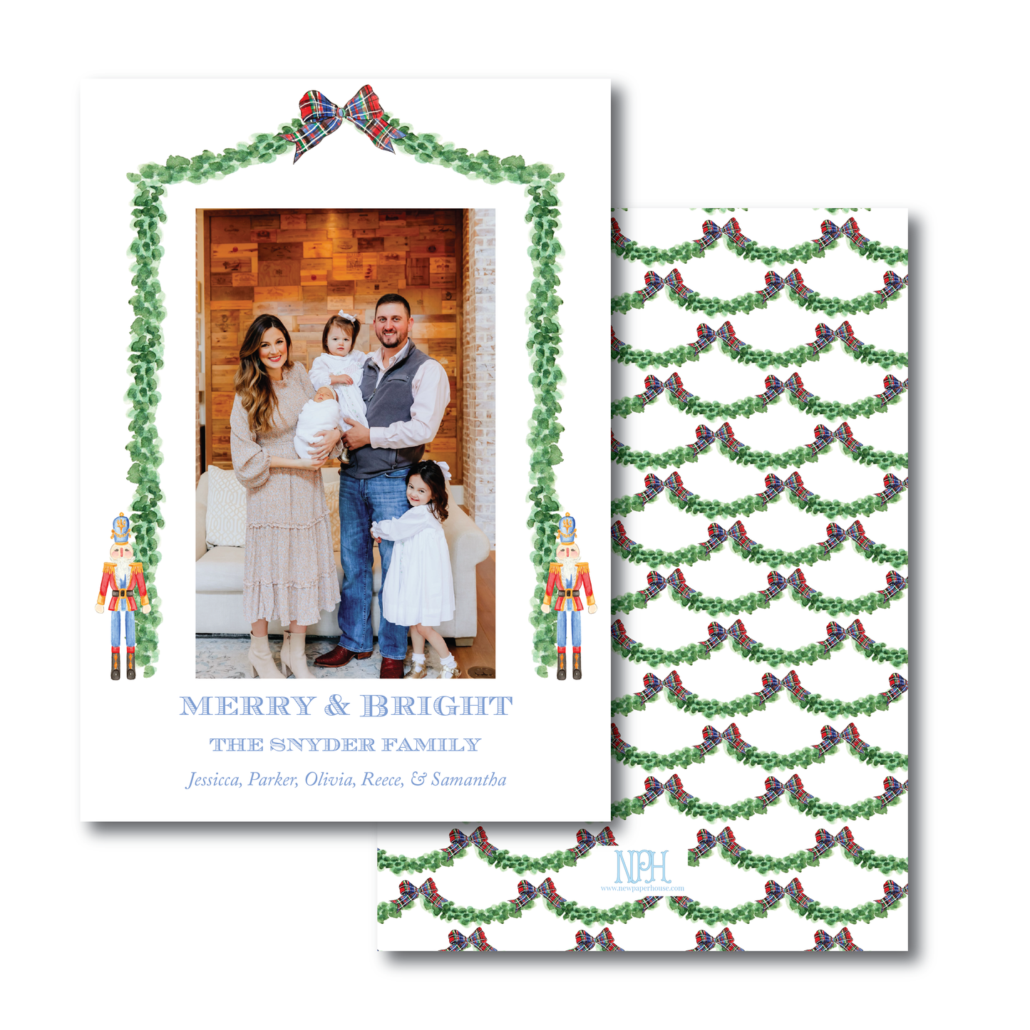 Waldorf Garland Nutcracker Holiday Card