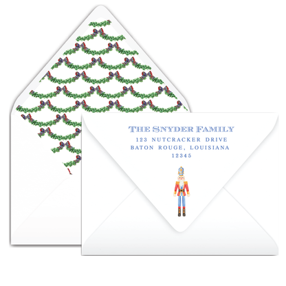 Waldorf Garland Nutcracker Holiday Card