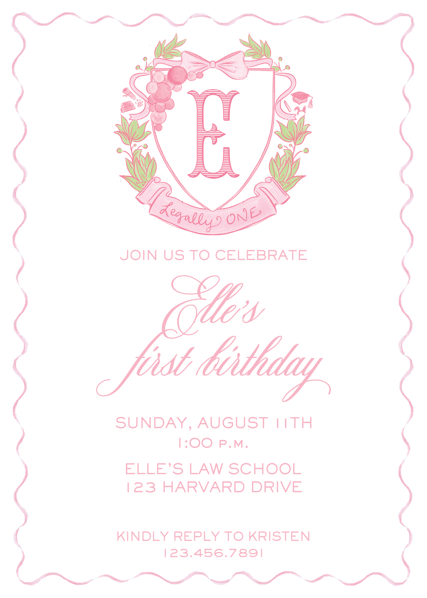 Legally One! Birthday Invitation