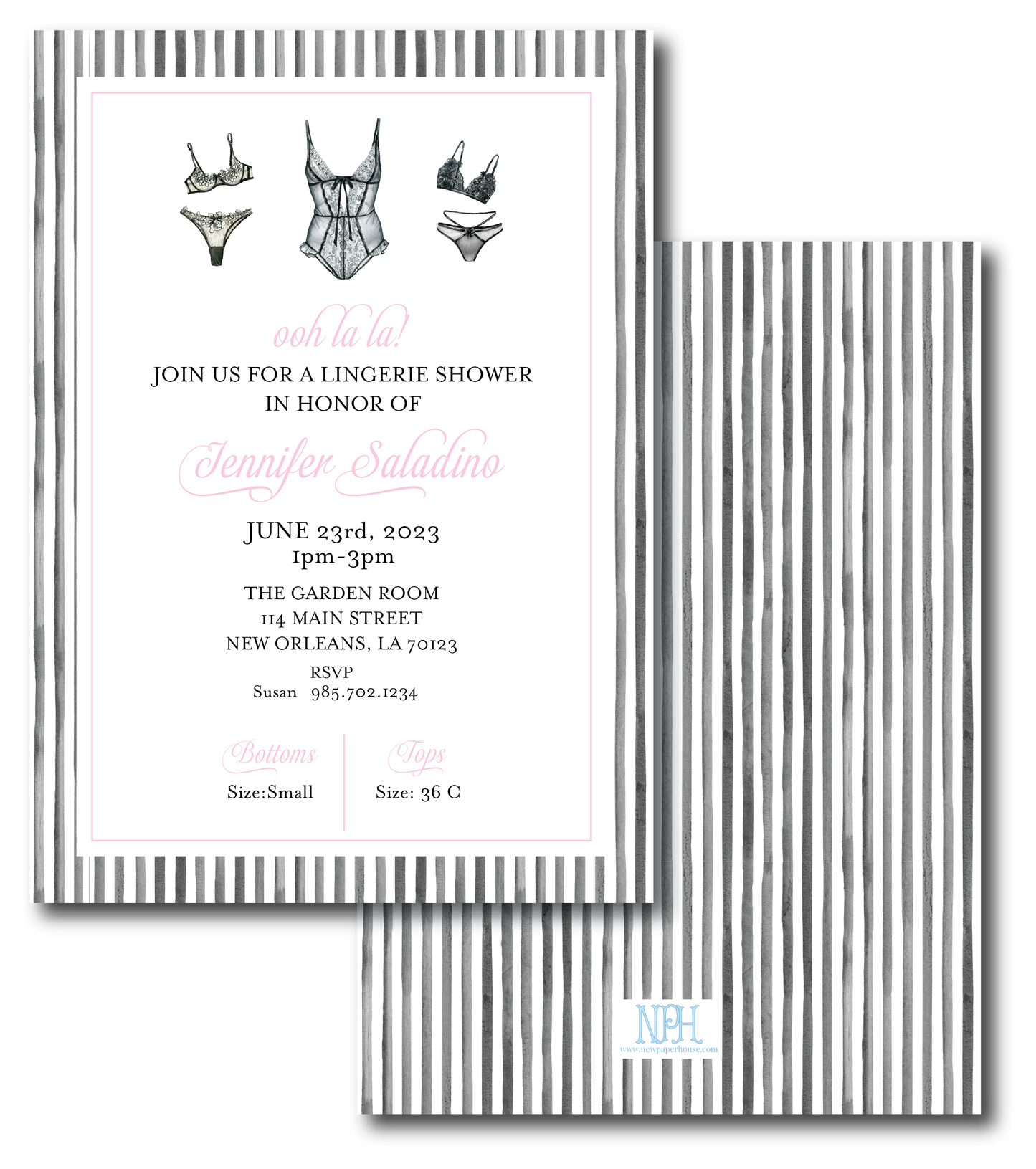 Lingerie Shower Invitation