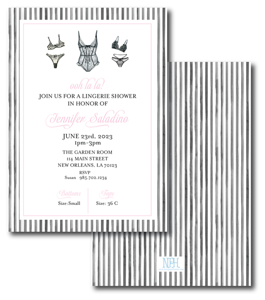 Lingerie Shower Invitation