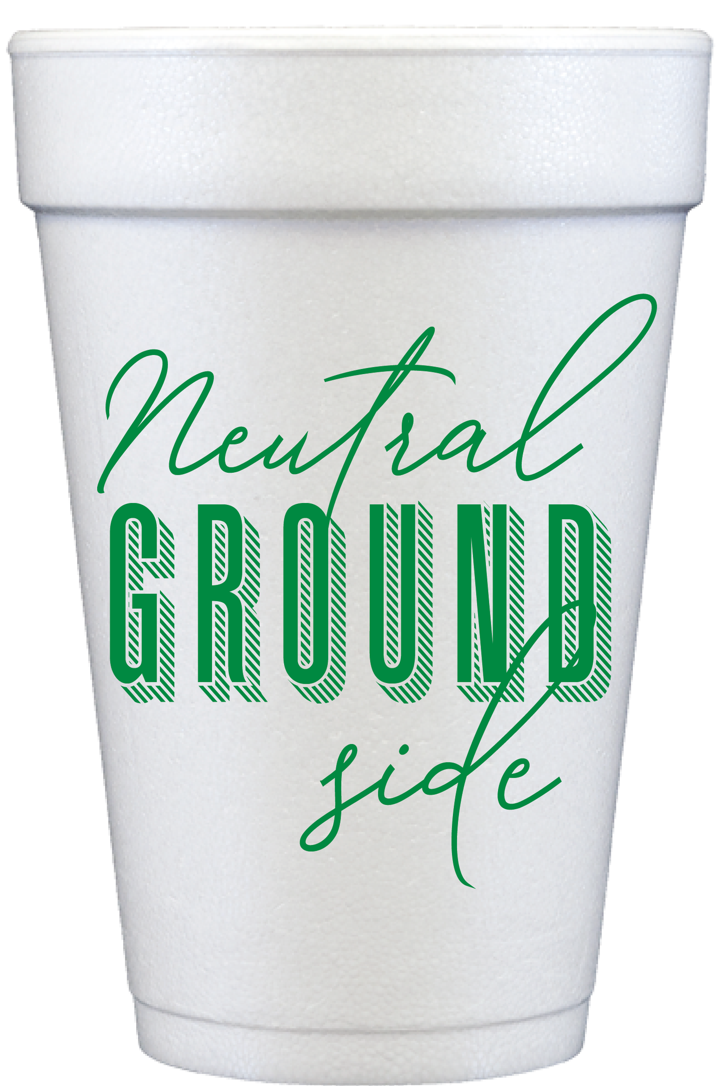 Neutral Ground Side Mardi Gras Cups 20 oz Foam