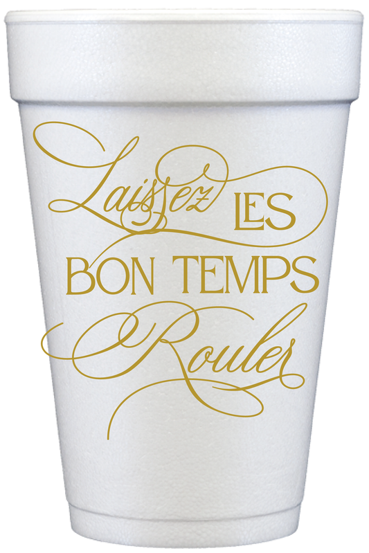 Laissez Les Bon Temps Rouler Mardi Gras Cups 20 oz Foam