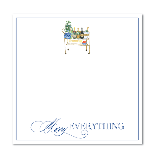 Merry Everything Bar Cart Notepad