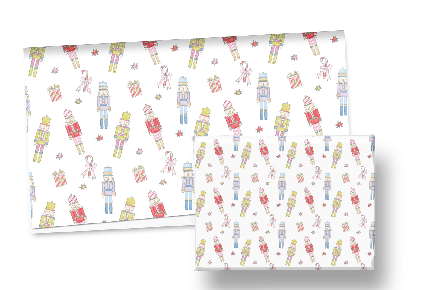 Colorful Pastel Nutcracker Holiday Gift Wrap