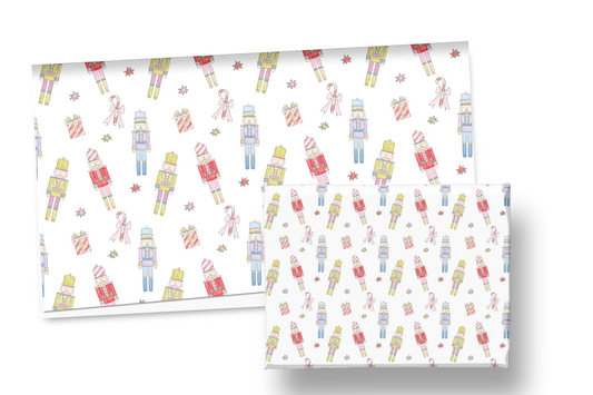 Colorful Pastel Nutcracker Holiday Gift Wrap