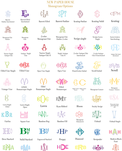 Wavy Border Stationery Set- Customize Color + Font