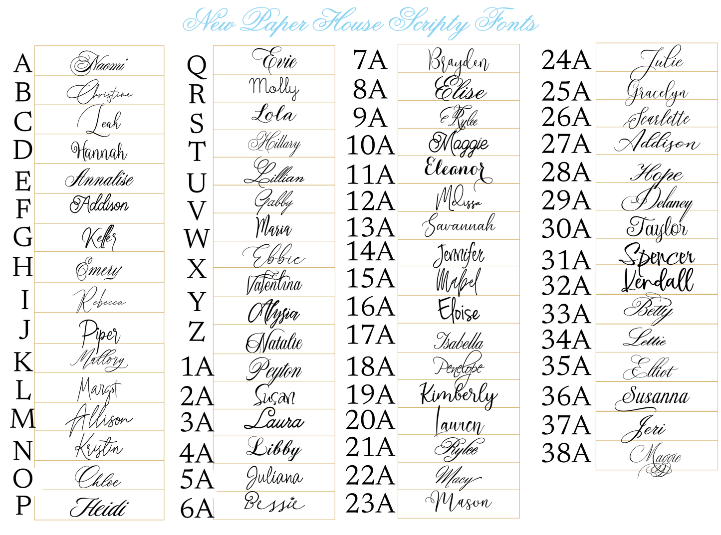 Simple Font Stationery Set (Customize Colors/Font)