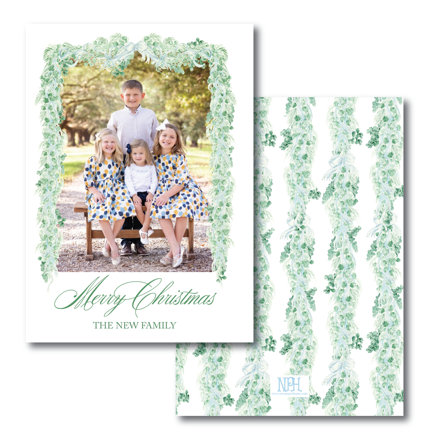 Nantucket Garland Holiday Card