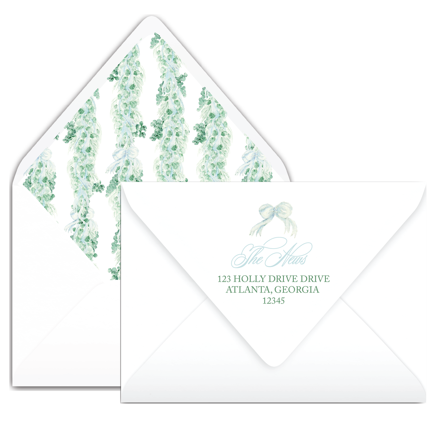 Nantucket Garland Holiday Card