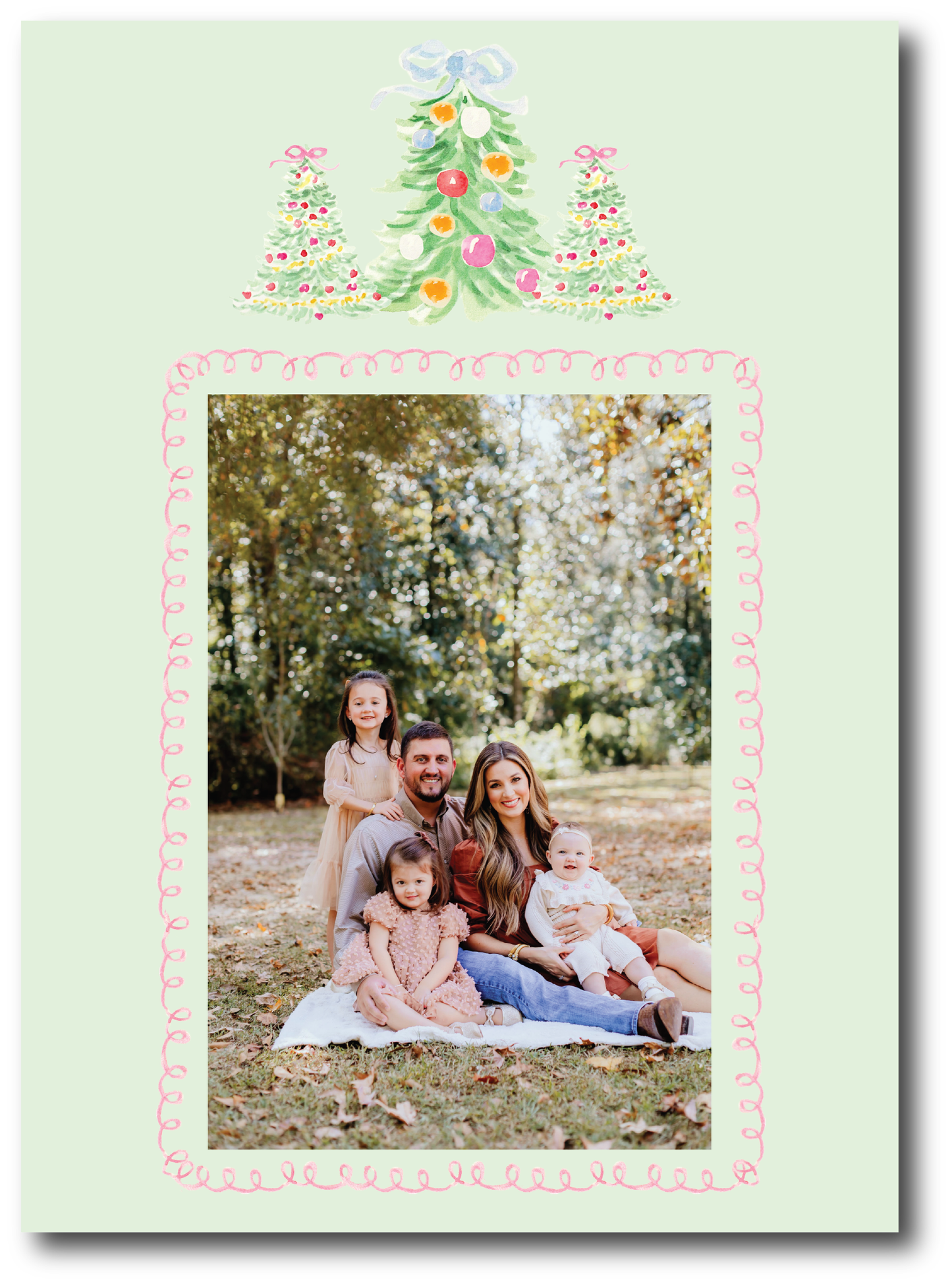 North Pole Trees Holiday Card