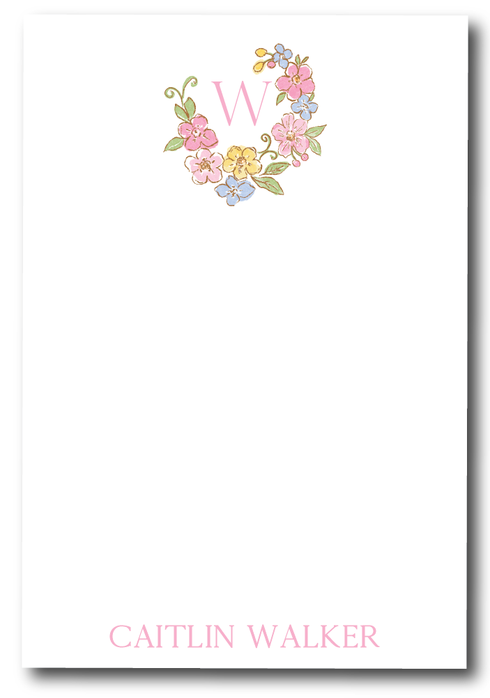 Watercolor Ditsy Floral Notepad