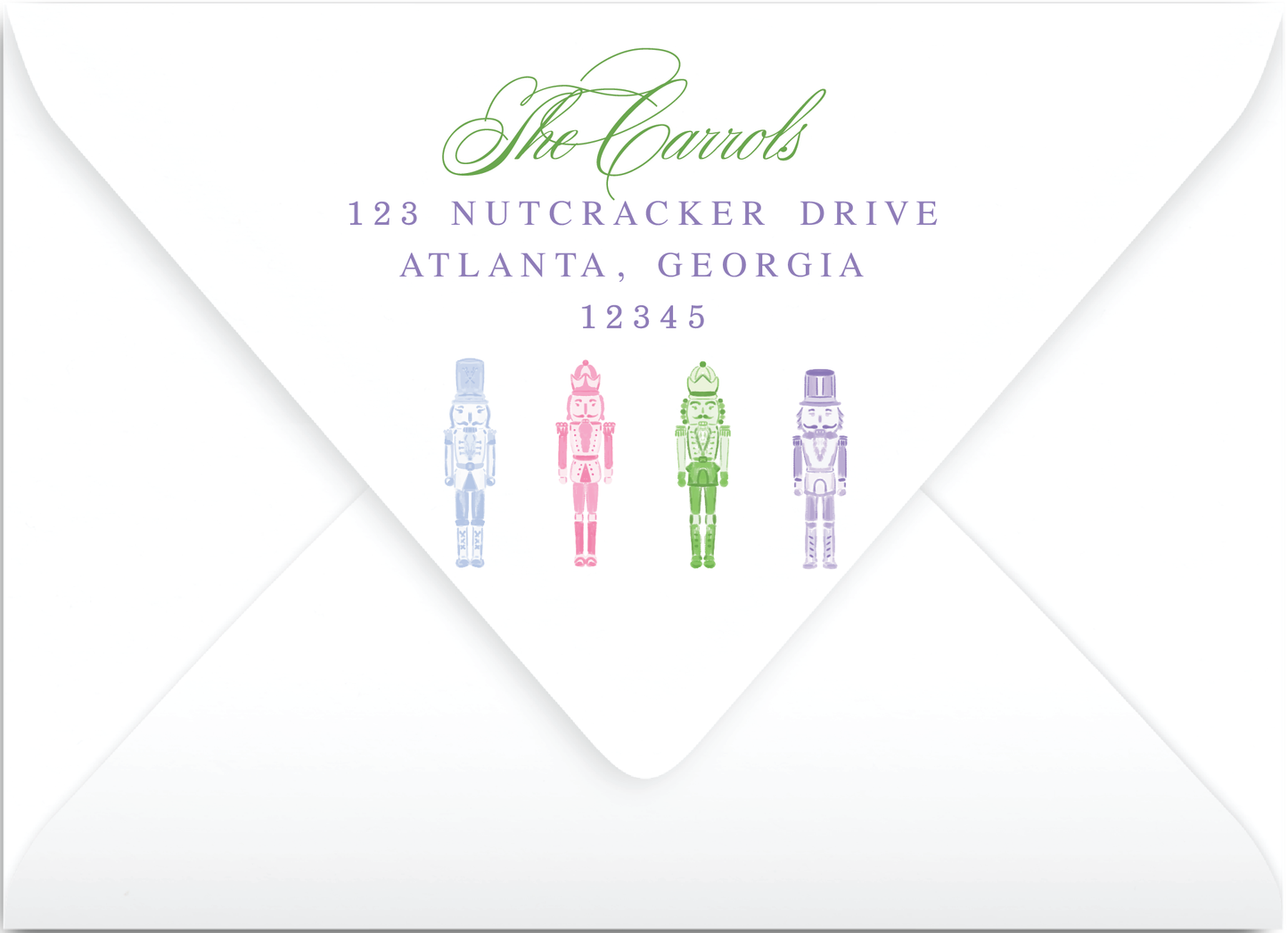 Pastel Nutcracker Holiday Card