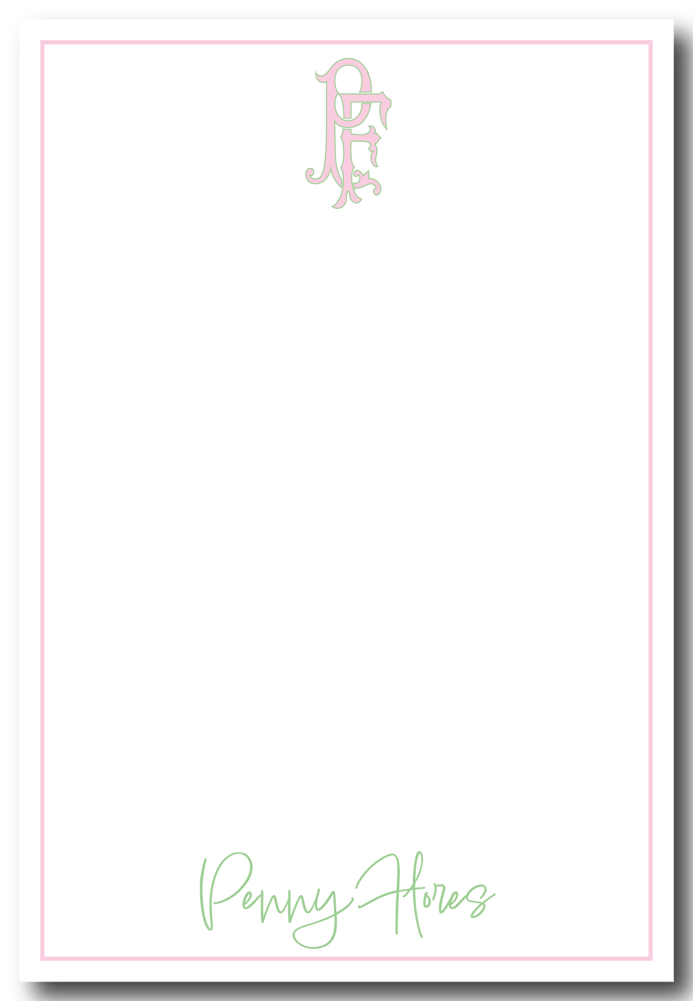 Chic Monogram Notepad- Customize Color(s)