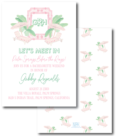 Palms Bachelorette Party Invitation