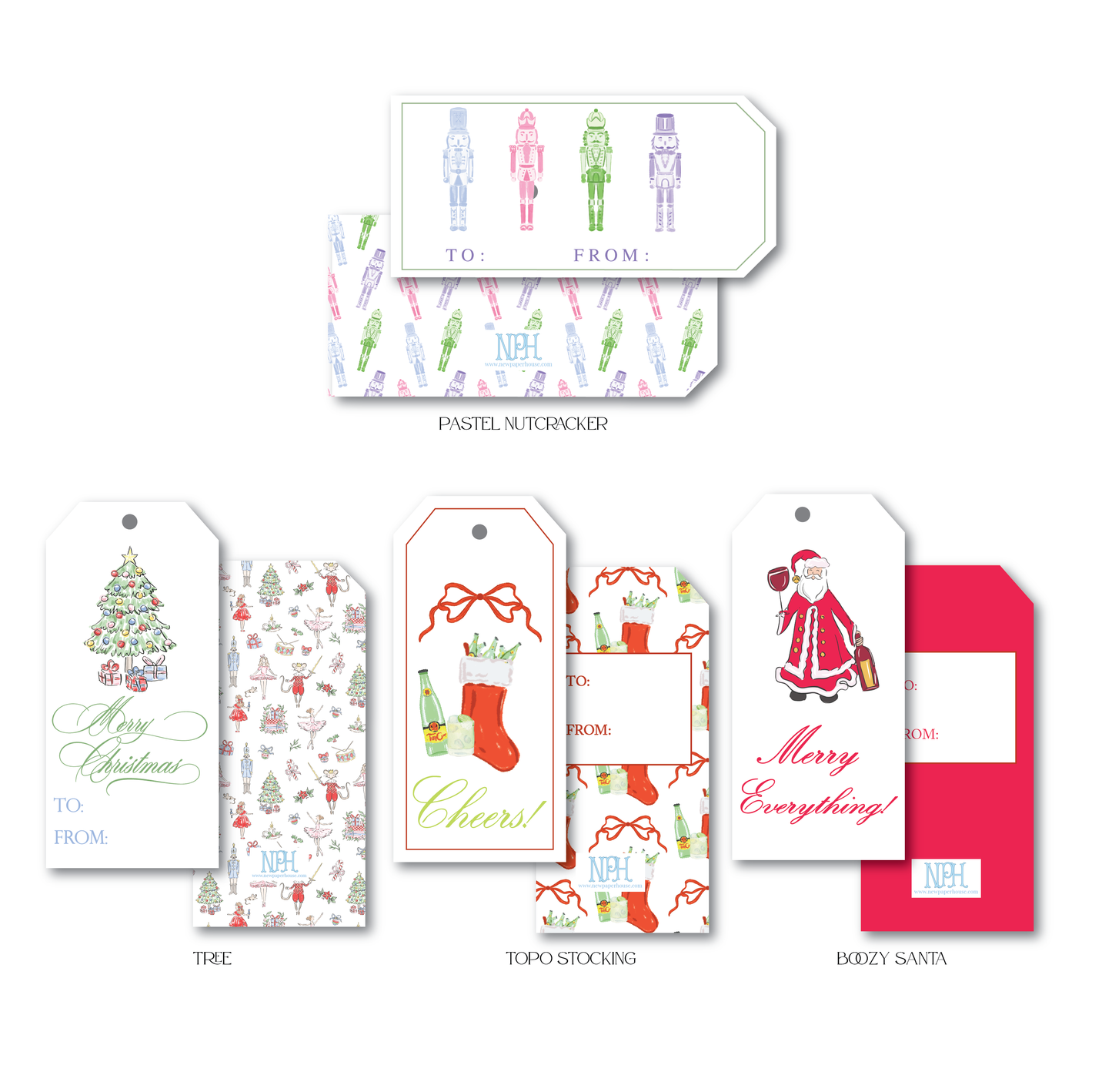 Holiday Tags (Set of 6- Select Your Design)
