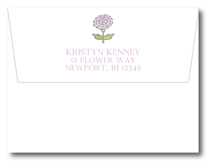 Purple Flower Stationery Set