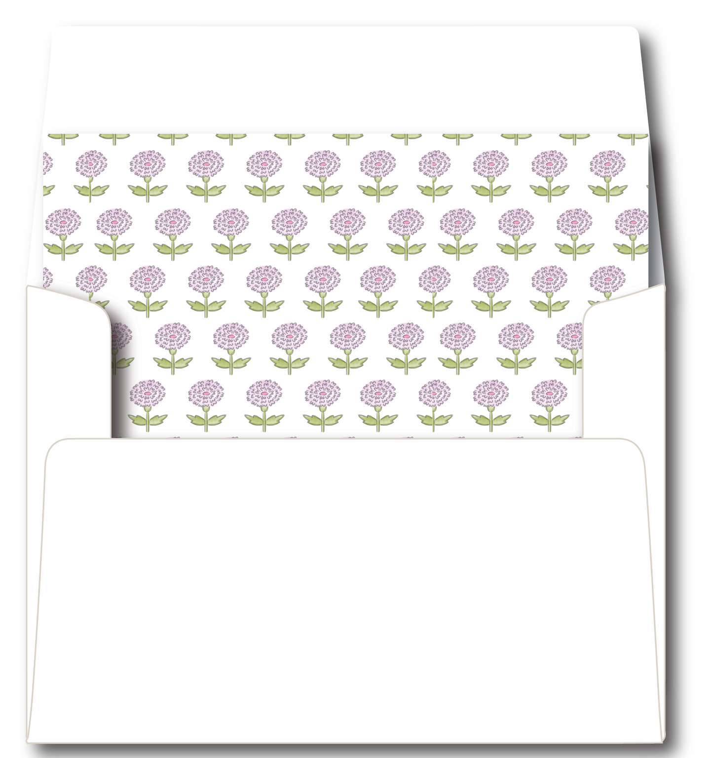 Purple Flower Stationery Set