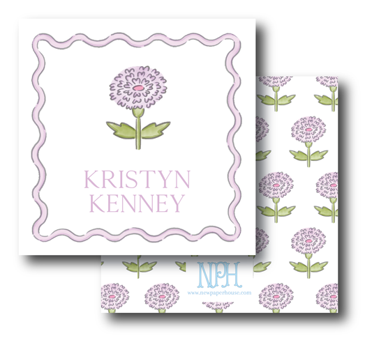 Purple Flower Enclosure Card