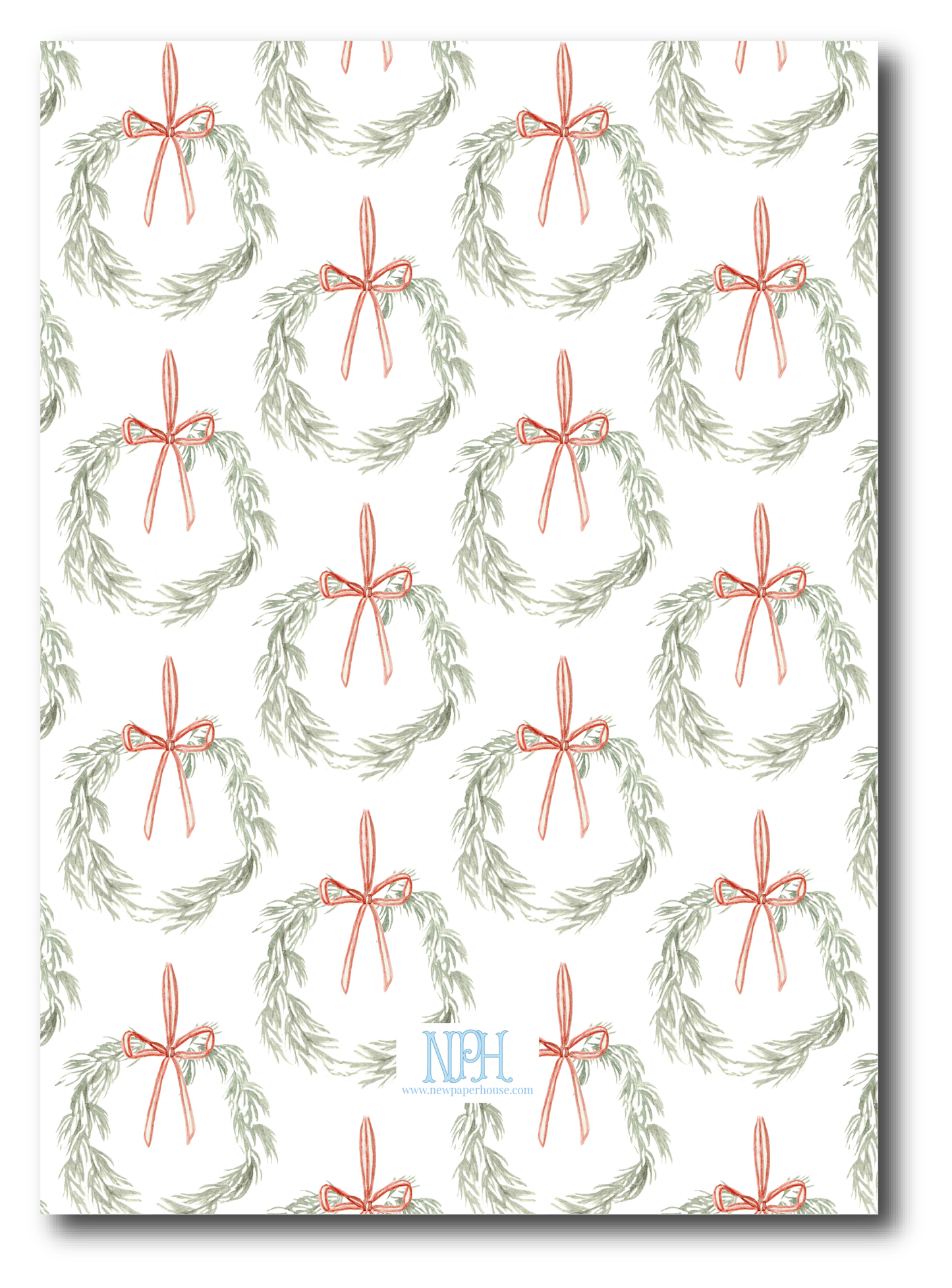 Red Cottage Garland Holiday Card