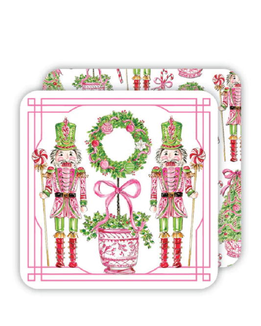 Pink Nutcracker Paper Coasters