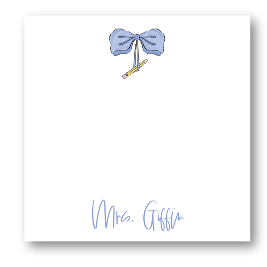 Bow Hanging Pencil Notepad