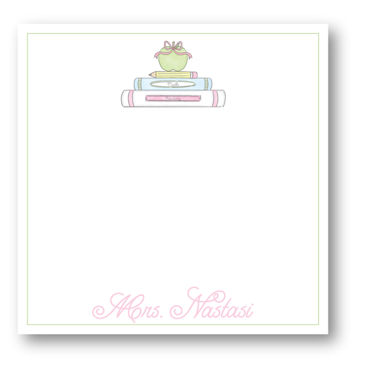 Pastel Pink Books Notepad